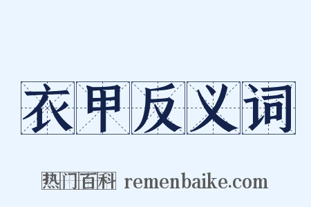 衣甲反义词是什么意思的图片